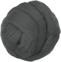 PATIKIL Wool Roving Yarn, 250G/8.8OZ Felting Wool Pure Roving Yarn, Drak Gray