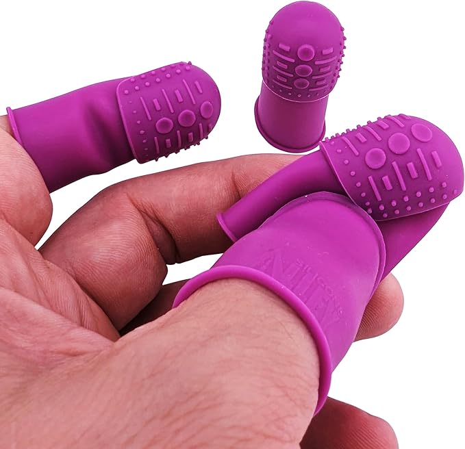 Comfortable Soft Flexible Thimbles | THIK-Grip Thimble | Small (3) - Medium (3) - Large (3) | Magnetic Sewing Needle Holding Wristband (1)