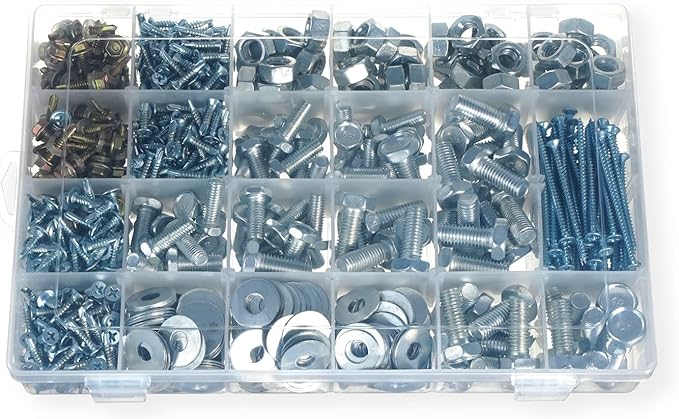 2 Pack 24 Grids Plastic Small Crafts Storage Boxes with Adjustable Dividers (10.5" × 6.7" x 1.57")