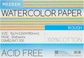 MEEDEN Watercolor Paper Block, 100% Cotton Watercolor Paper Pad of 20 Sheets, 140lb/300gsm, Acid-Free Art Paper for Watercolor, Gouache, Ink and More, 10" x 7" Rough Grain