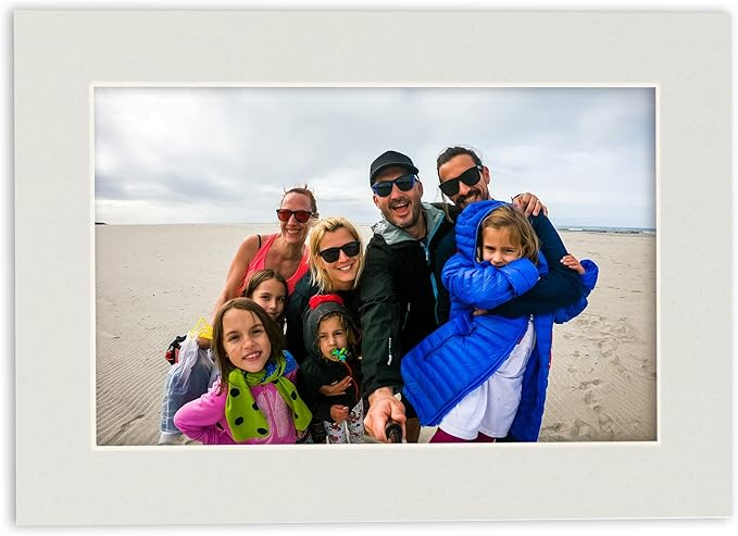 11x14 Mat for 8.5x11 Photo - Precut Grey Picture Matboard for Frames 11 x 14 Inches - Bevel Cut to Display Art 8.5 x 11 Inches - Acid Free Pack of 10 MATS with Backing Boards & Clear Bags