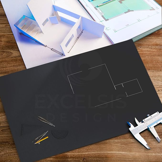 Black Foam Board 12 x 18 x 1/8" (3mm) Inch, 15 Pack Acid-Free Foam Core Poster Board Sheets for Art, Crafts, Presentation, Vision Board, Signboard, and Party Decorations