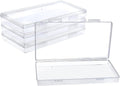 DUOFIRE Small Plastic Box Organizer Box Small Plastic Storage containers for Storage Pencils and Art Supply Organizer Rectangle(7.7 x 4.1 x 0.9inch) 4 Pack