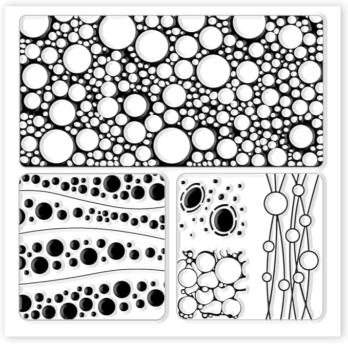 CHGCRAFT Bubbles Silicone Clay Texture Mat Silicone Texture Stamps Clay Modeling Pattern Pad for DIY Clay Jewelry Earrings Clay Mat Stamps for Decorative Card Making