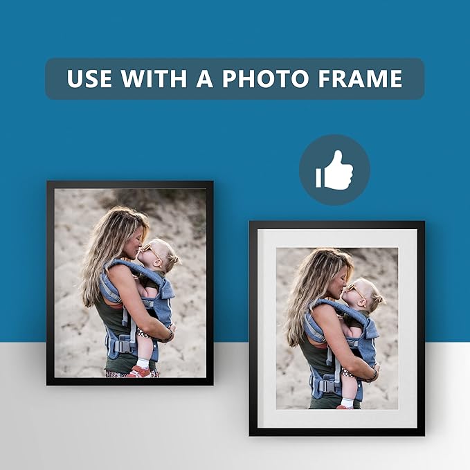 Somime 10 Pack Pre-Cut 11 x 14 White Picture Mats for 8.5x11 Photos - White Core Bevel Cut Frame Matte, Acid Free, Ideal for Frames/Artwork/Prints