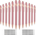 12 PCS 2 in 1 Stylus Ballpoint Pen with Stylus Tip, 1.0 mm Black Ink Metal Pen Stylus Pen for Touch Screens (Rose Gold & Gold)