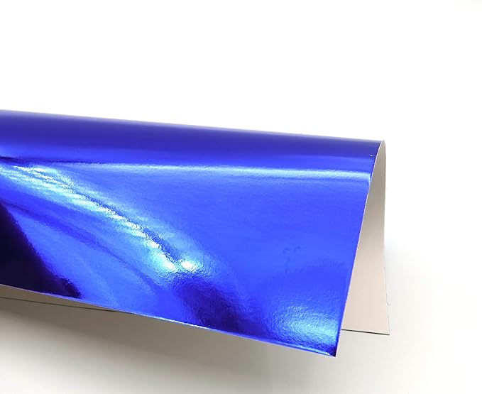 TGXRZX Metallic Royal Blue Cardstock Paper,Size 8 "x 11" (250gsm), 15PCS,Mirror Finish Gold Foil Board for Crafting, Invitations, and Decorations,Die Cut and Plotter,Card Making (Royal Blue)