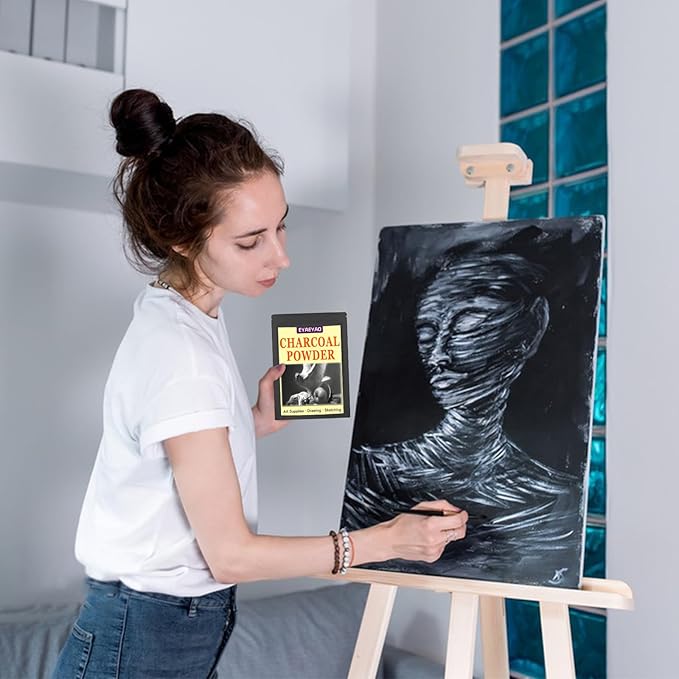 Premium Charcoal Powder for Drawing & Sketching - 2 lbs Fine Art Charcoal, Ideal for Shading, Blending - Professional & Beginner Artist Supplies (2 Pounds)