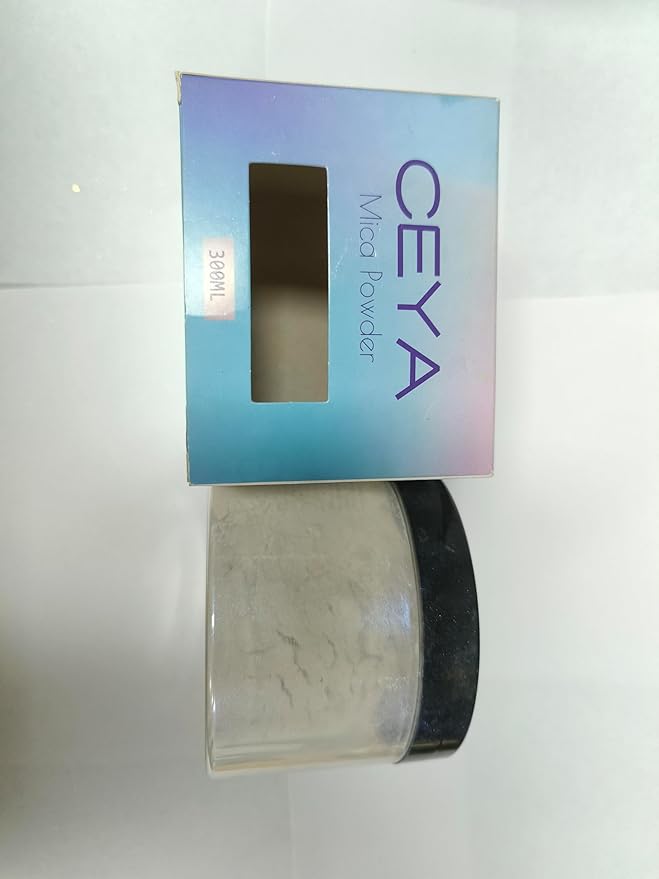Ceya Mica Powder, 5.3oz/ 150g Shimmer Ghost Blue Pearlescent Effect Colorant Pigment Powder for Epoxy Resin, Tumblers, Slime Bath Bomb, Soap, Slime, Candle, Resin Crafting, Paint, Jewelry, Nail Polish