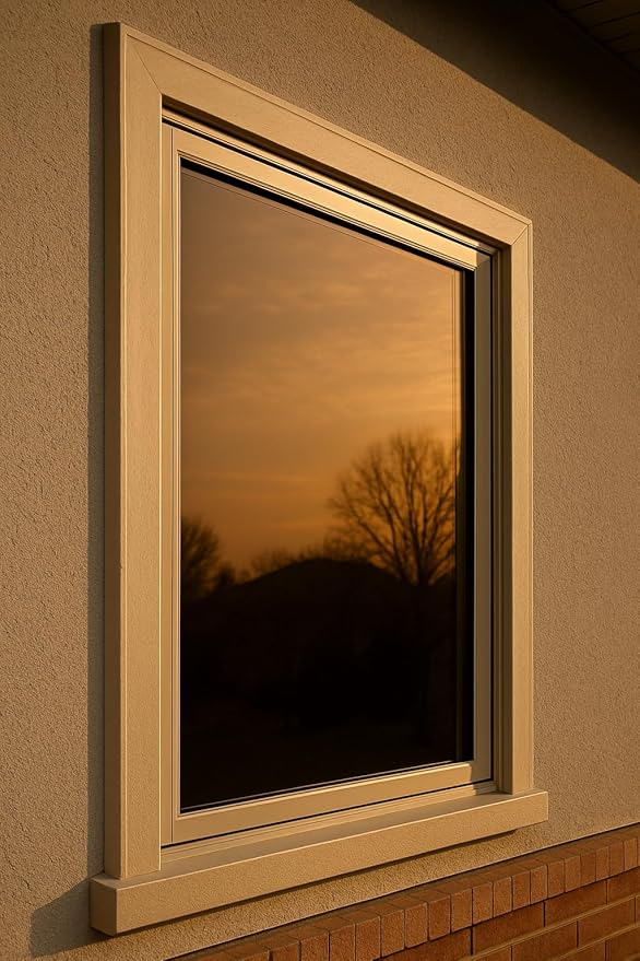 Rockrose Professional Window Tint for Home – One Way Privacy Window Film for Home Offices Heat Blocker Reflective Adhesive Mirror Tint with 99% UV Block – Bronze-Silver 30in x 100FT