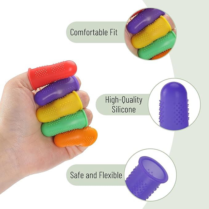 Mr. Pen Hot Glue Gun Silicone Finger Protectors, 24 pcs, Pastel Colors Finger Tips and Grip