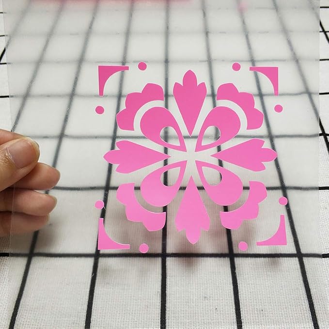 guangyintong Pink Heat Transfer Vinyl HTV Rolls, 12" x 8ft Pink Iron on Vinyl for T-Shirts Glossy Surface Pink HTV Vinyl for All Cutter Machines Easy to Cut & Weed for Heat Vinyl Design