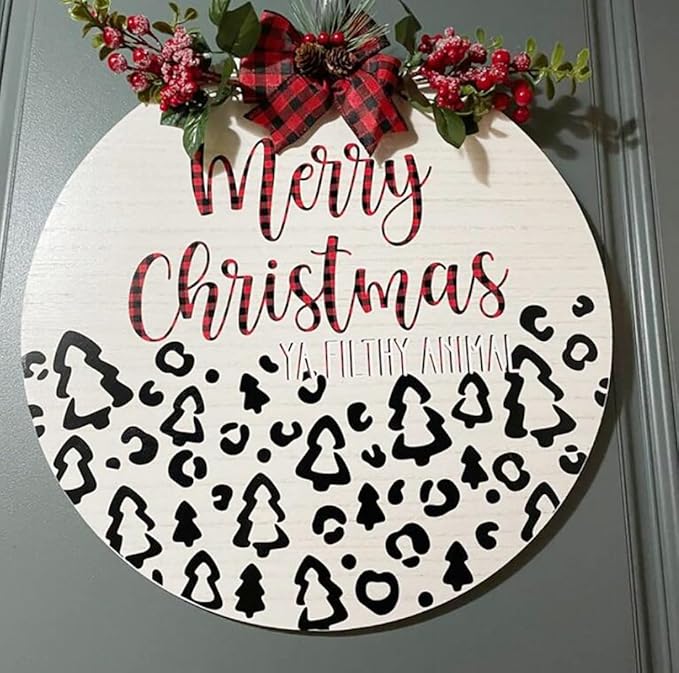 Christmas Stencils for Painting on Wood 12” Christmas Doormat Stencil Xmas Holiday Stencils for Crafts Door Mats Porch Door Decor