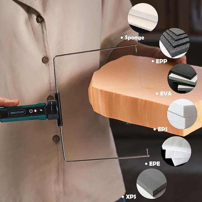WINONS Hot Wire Foam Cutter Tool, WFC0010 Polystyrene and Styrofoam Cutter has 450°C Max. Temperature and Wider Cutting Zone, Hot Knife Cutting Tool with German Standards (Kit of 15)