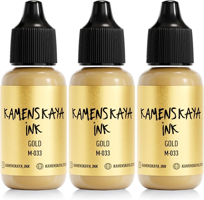 Metallic Alcohol Ink Set: Gold Alcohol Ink, 3 pcs 0.51 fl oz (15 ml) Each