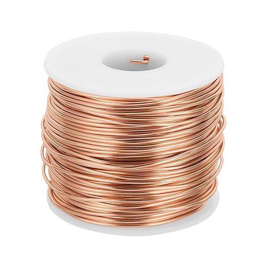 MECCANIXITY 15 Gauge Anodized Aluminum Craft Wire Bendable Bonsai Training Wire 223 Feet 1.5mm for Sculpting Crafts Wreath Floral Beading Jewelry Making, Copper Tone