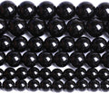 6MM Natural Black Agate Gemstone Beads Round Loose Stone Beads for Jewelry and Bracelets Making 120pcs 2 Strands 32"