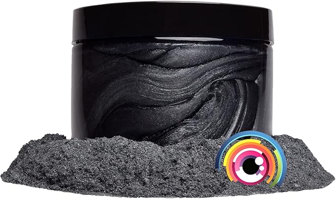Eye Candy Pigments Premium Grey Mica Powder - Storm Grey (50gr) - for Epoxy, Resin, Soap, Paint, Woodworking, Acrylic Pouring, Bath Bombs, Fishing Lures - DIY Arts and Crafts Additive
