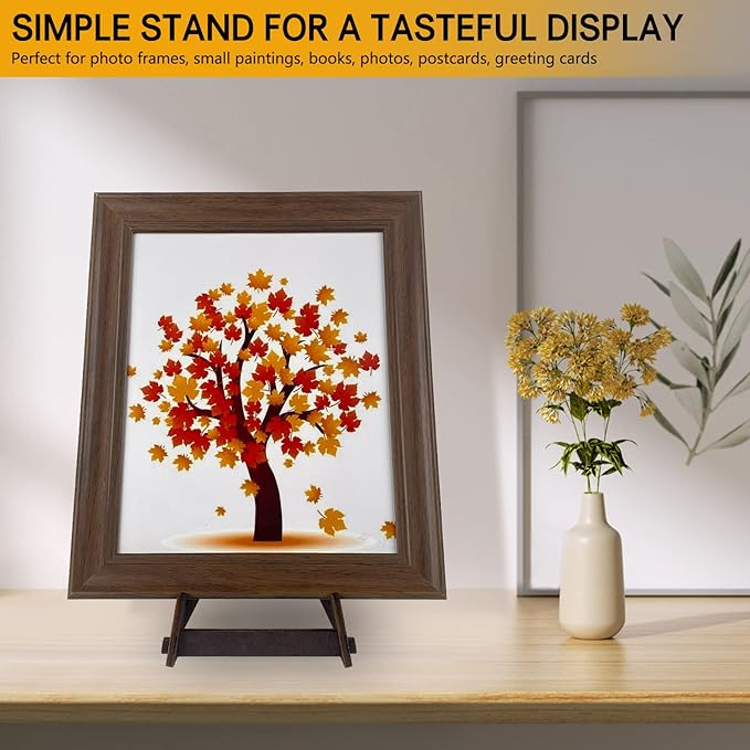 1 Pack 13 Inch Plate Stand, Wooden Display Stand Plate Stands for Display Decorative Picture Frame Stand, Easel Display Stand,Book Display Stand, Plate Holder Display Stand (13 Inch-1PCS)