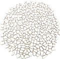 1.1LB Irregular Ceramics Mosaic Tiles, Mosaic Pieces Stones for DIY Mosaic Making Craft Hobby Arts Home Wall Decoration (White)