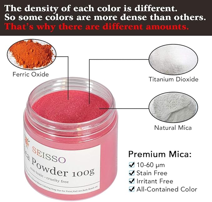 Pink Mica Powder for Epoxy Resin 3.5 oz /100g Powdered Pigment for Soap Colorant Bath Bomb Dye, Cosmetic Grade for Lip Gloss, Acrylic Nails Polish, Craft Projects
