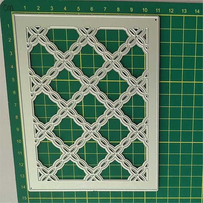 Cutting Dies Metal Stencils Scrapbooking Tools Flowers Lace Frame DIY Embossing Template for Paper Card Making Album Arts Crafts Supplies (Diamond Frame-14.3x11.1cm)