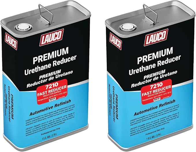 LAUCO Fast Urethane Grade Reducer (7210), 2 Gallon, 40°F - 60°F - For Automotive Paint and Industrial Paint Use - High Performance Automotive Grade