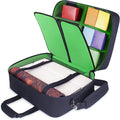 USA Gear XL Trading TCG MTG Deck Box Bag Travel Case - Large MTG Card Storage Bag with Padded Shoulder Strap, Customizable Interior, Weather Resistant - Fits Deck Boxes & Sleeved Cards - Green