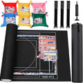 Jigsaw Puzzle Mat Roll Up - 1500 1000 500 Pieces Puzzel Matte, Black Roll-Up Puzzles Mats Felt Save Trays for Sorting Table Board Clear Sheets, Frame Keeper Storage Accessories for Adults