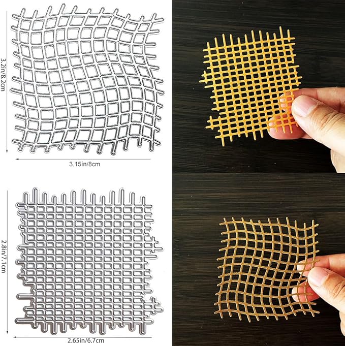 Background Frame Metal Cutting Dies, Grid Background Die Cuts for Card Making DIY Scrapbook Album Embossing Paper Cuts Die Stencil