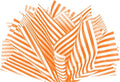 Flexicore Packaging Orange Pin Stripe Print Gift Wrap Tissue Paper Size: 15 Inch X 20 Inch | Count: 100 Sheets | Color: Orange Pin Stripe