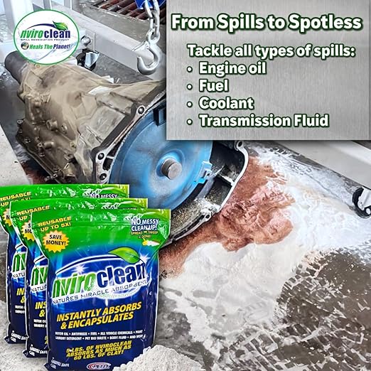 5 LB (Pack of 3) - Absorbs up to 180 LBS! Spill Absorbent & Encapsulant for Oil, Paint, Pet Waste, Chemicals and More.