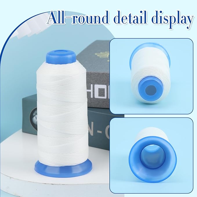 0.55mm Beading Threads, 490 Yards Round Waxed Threads Polyester Cord Bracelet Beading Cords for Bracelet DIY Craft Jewelry Making Sewing Craft