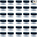 30 Pcs Sample Containers, 10 Gram Mini Sample Jars for Cosmetic, Eye shadow, Black Lid