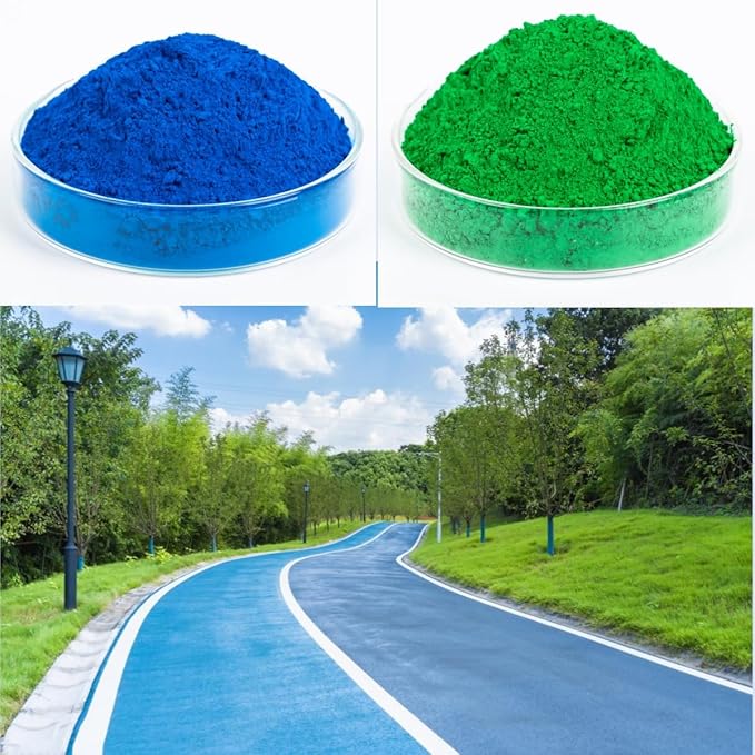 GOODTAKE Concrete Pigment, Blue Iron Oxide Pigment Powder, Concrete Cement Dye Color Pigment for Brick, Tile, Clay, Lime, Mortar, Grout, Plaster, Paint, Bath Bombs Coloring Powder (Blue, 12 oz)