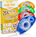 Double Sided Tape Scrapbook Tape Roller, Adhesive Glue Runner, Scrapbooking Journaling Supplies, Must Have Tapes for Paper Art & Craft Card Making Gift Wrapping School Office (4)