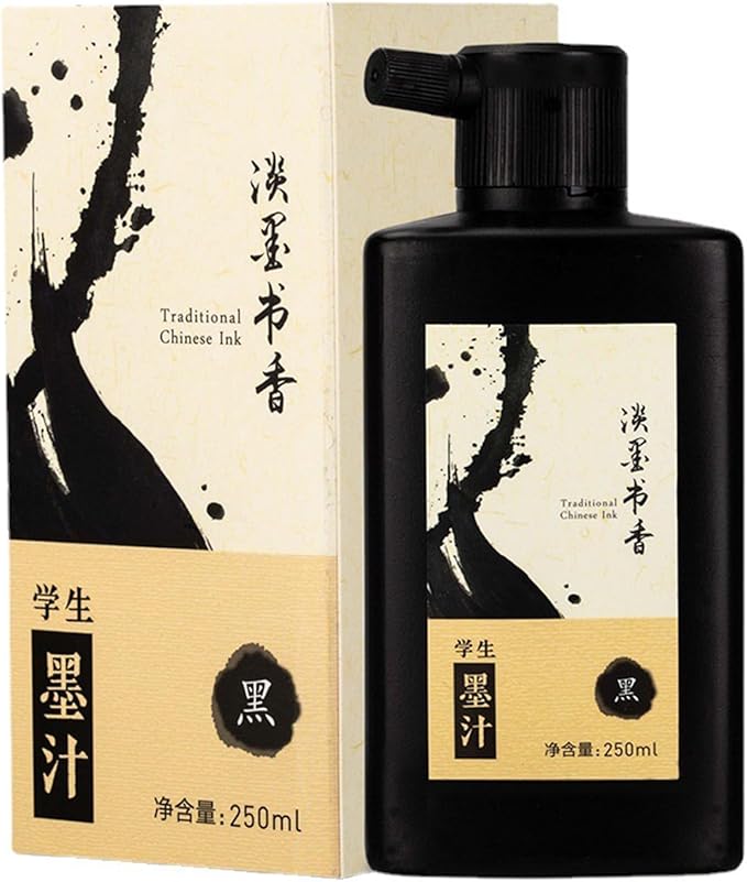 250 ML/8.8 OZ Calligraphy and Sumi Liquid Ink - Versatile Elegance for Chinese Traditional Art Works and Japanese Brush Art
