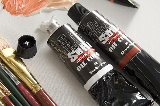 Soho Urban Artist Oil Paint - Alizarin Crimson, 170 ml Tube - Best Valued Oil Colors for Painting, Excellent Pigment Load