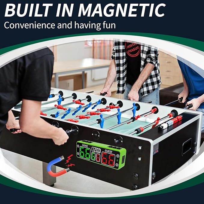 YZ Upgraded Digital Scoreboard with Timer, Mini Magnetic Electronic Scoreboard, LED Portable Scoreboard Basketball, Cornhole Score Keeper for Indoor&Outdoor Games