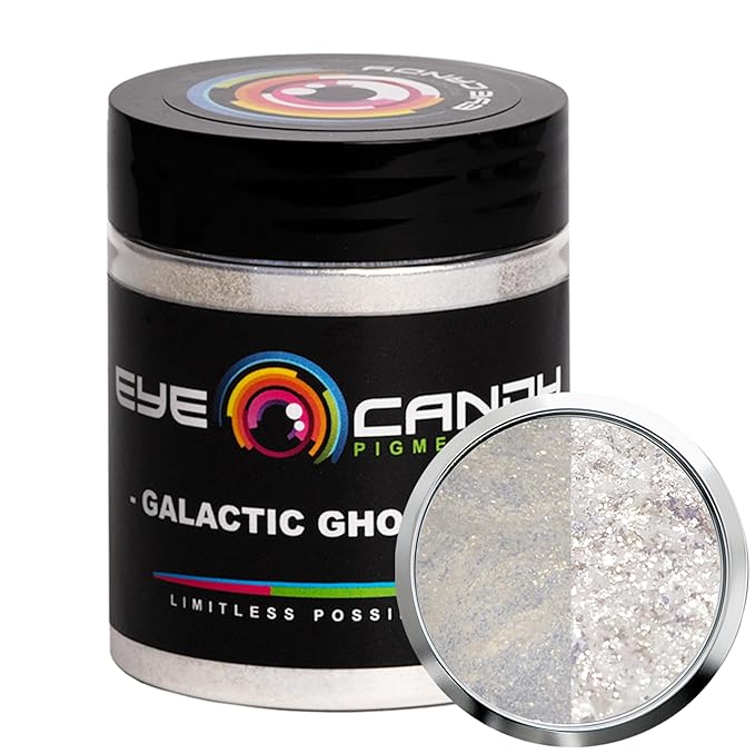 Eye Candy Premium Mica Powder Pigment “Galactic Ghost Gold” (25g) Multipurpose DIY Arts and Crafts Additive | Woodworking, Bath Bombs, Resin, Paint, Epoxy, Soap, Nail Polish (Galactic Ghost Gold, 25G)
