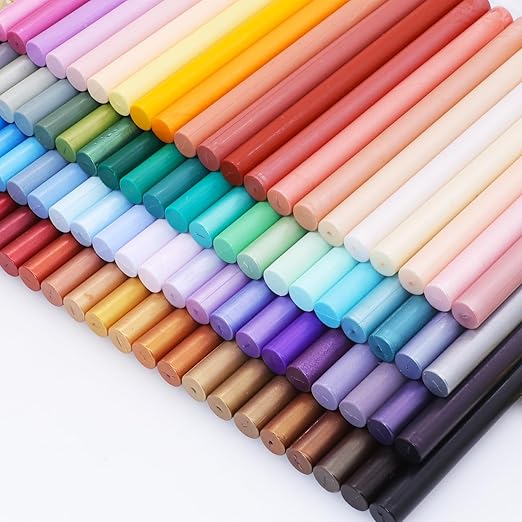 Dusty Blue Sealing Wax Sticks, WASOHLING 20Pcs Glue Gun Wax Seal Sticks for Wax Seal Stamp, Blue Wax Seals for Christmas Wedding Invitation Envelope Letter Seals, Craft Adhesive (Mini Size)