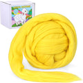 QMNNMA Wool Roving Bulk, 14.1oz Needle Felting Wool, Super Wool Chunky Yarn for Needle Felting, Hand Spinning, Blending, Weaving and DIY Craft (400g)