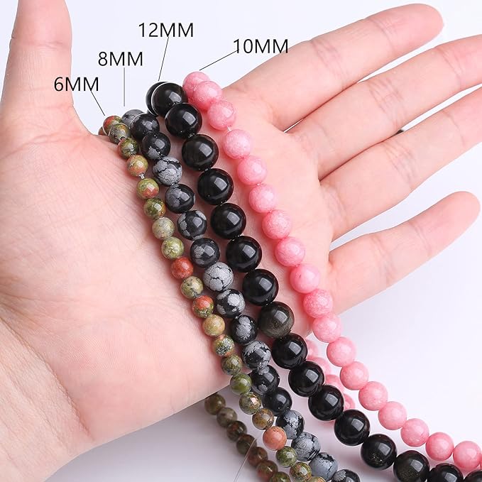 32PCS 12MM Aquatic Agate Stone Beads Energy Healing Beads for DIY Jewelry Bracelet Necklace Making for Jewelry Making 15Inch