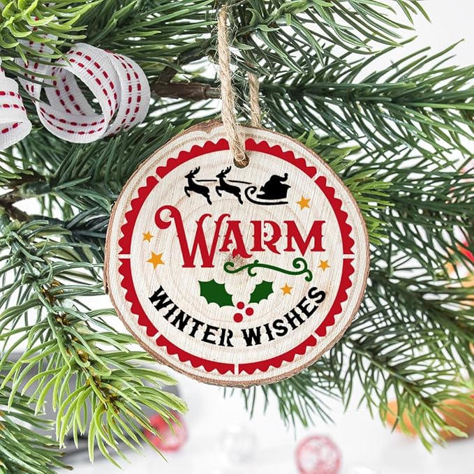 Small Christmas Stencils for Painting on Wood 4inch,Christmas Stencil Xmas Holiday Stencils for Crafts Decor