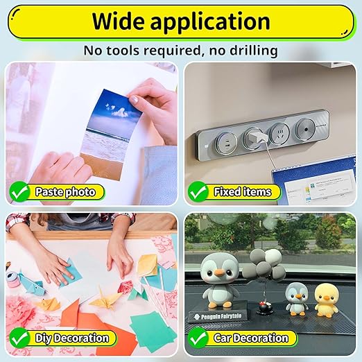 Upgraded Mounting Putty with Pull Tab, Removable Museum Tape Sticky Double Sided Adhesive Dots No Trace for Poster, 182 Pcs 0.6" x 1.38"