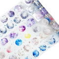6 Rolls Moon Flower PET Tape Set, Pre-Cut Aesthetic Stickers for Journaling, Scrapbooking, and DIY Crafts, with Decorative Clip