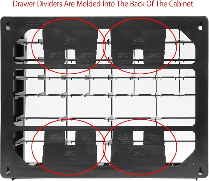 Akro-Mils 10124 24 Drawer Plastic Parts Storage Hardware and Craft Cabinet, 20-Inch x 16-Inch x 6.5-Inch, Black