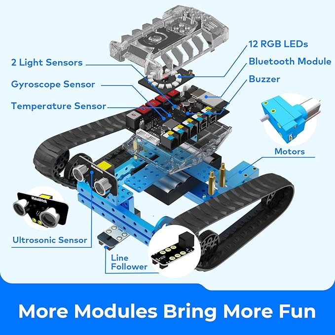 Makeblock mBot Ranger 3 in 1 Robotics for Kids Age 8-12, Coding Robot for Arduino Scratch Learning with Coding Box, 16 Coding Projects STEM Science Kit, Robot Toys Gift for Kids Ages 10+