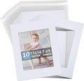 Somime 10 Pack White Photo Mats 11x14 for 8x10 with Core Bevel Cut Matte Sets, Acid Free Mat Board for Picture Frame, Photos, 11x14 Mat - Includes Pre-Cut Mats, Backing Boards and Clear Seal Bags