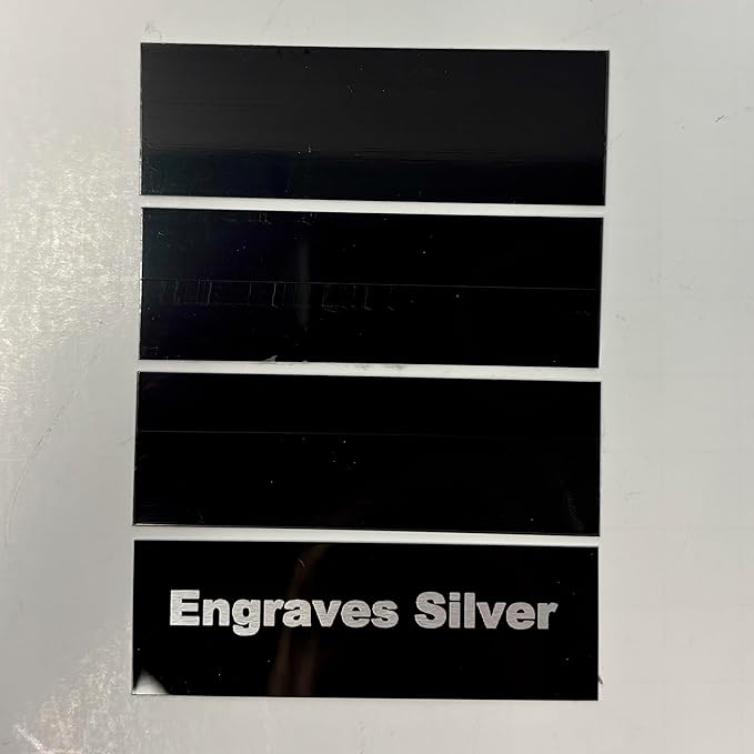 Blank Metal Plates for Laser Engraving - 4 Pack | Aluminum Sheets 0.020" Thick | CO2, Diode, Fiber Laser Compatible | Multiple Sizes & Colors (Black (engraves silver), 1x11.25 inch)